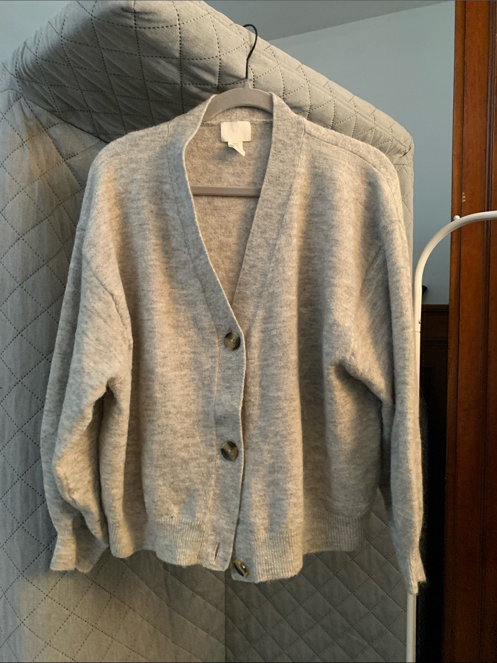H&M Light Gray Button-Front Women's Cardigan